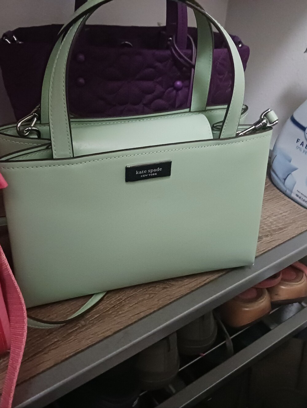 Kate Spade Sam Icon Satchel Crossbody Light Retro Green - Picture 9 of 9